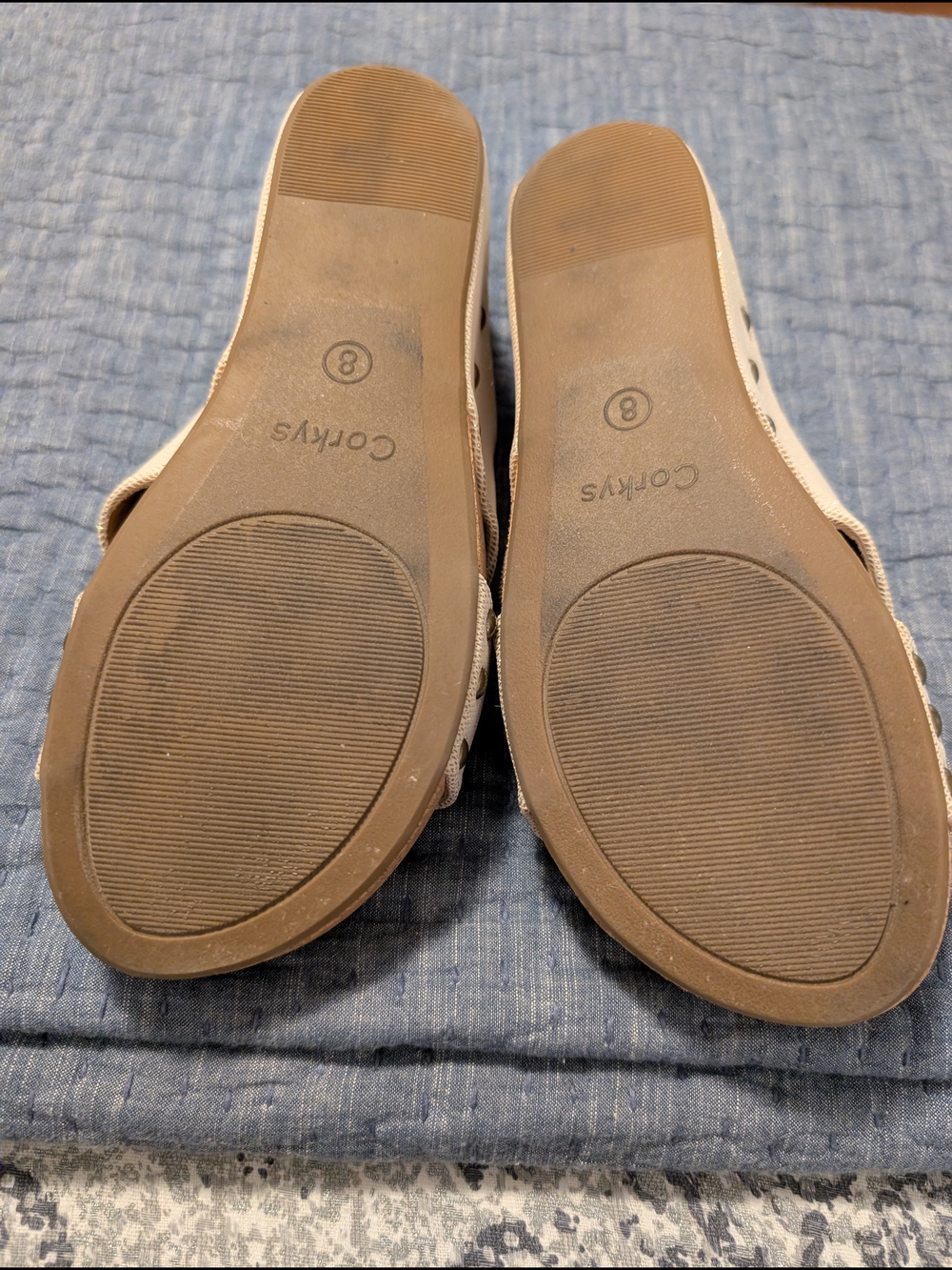 Corkys Gold Glitter Canvas Knotted Slide Sandals - Picture 3 of 4